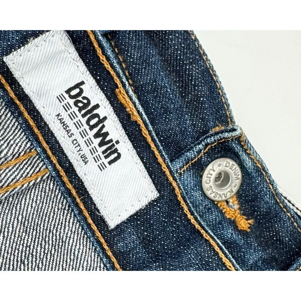 Baldwin The 77 Drop Yoke Straight Selvedge Jeans 32x30 USA Japanese Denim
